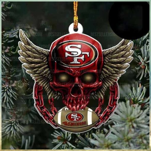 NFL San Francisco 49ers Football Skull Logo 2023 Unique Christmas Ornament