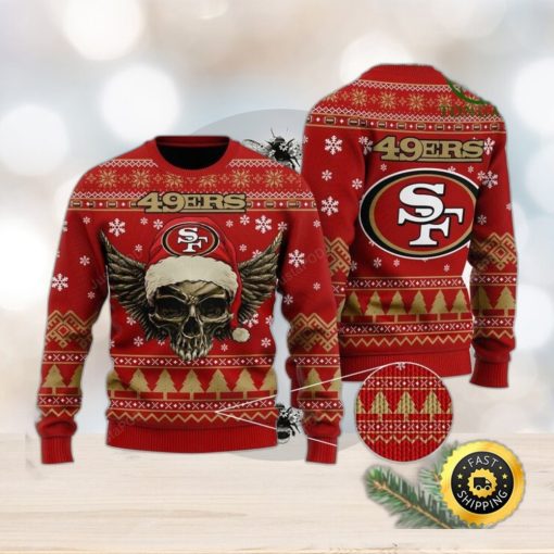 NFL San Francisco 49ers Golden Skull Christmas Ugly Sweater