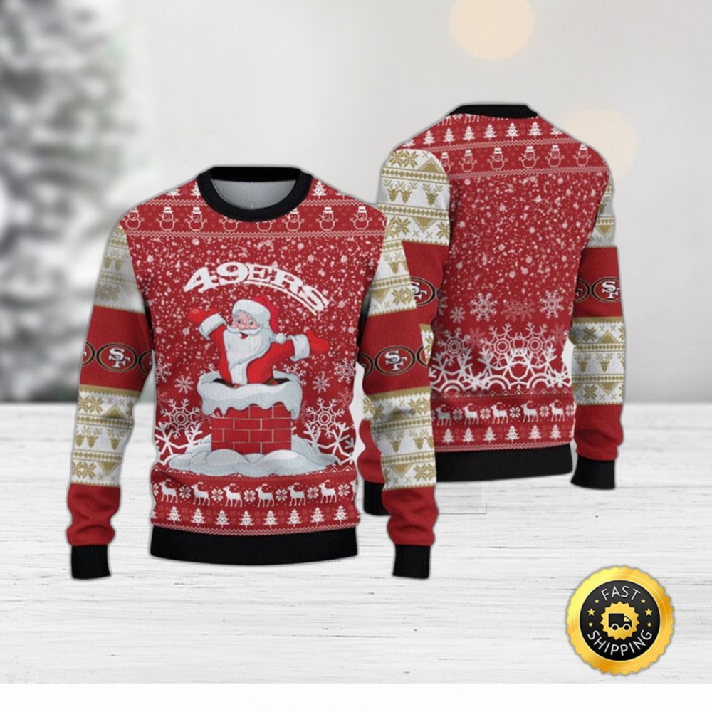 NFL San Francisco 49ers Ugly Sweater Printed Christmas Funny Santa Claus  Show Team Spirit - Limotees