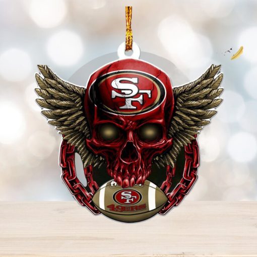 NFL San Francisco 49ers Xmas Skull 2023 Holiday Gifts Christmas Tree Decorations Ornament