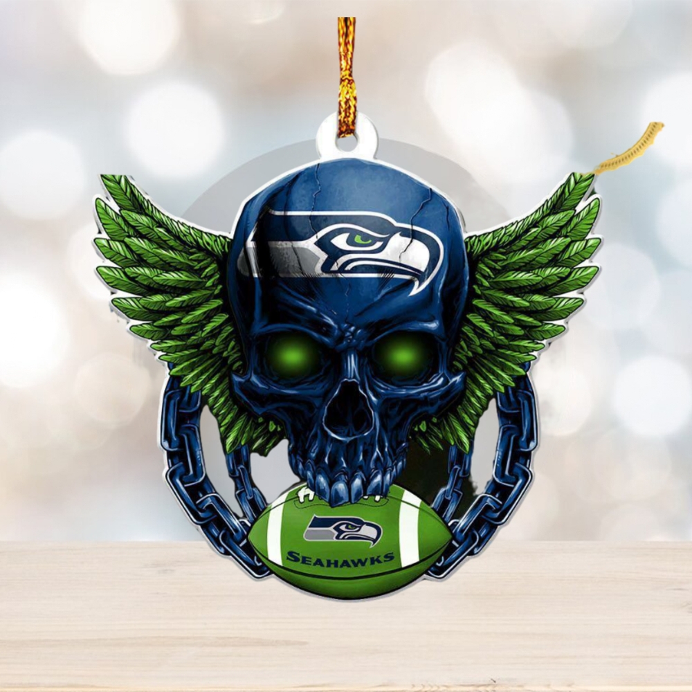 NFL Seattle Seahawks Christmas Gift Skull 3D Ugly Christmas