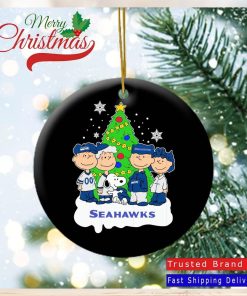 NFL Seattle Seahawks Snoopy The Peanuts Round Ornament