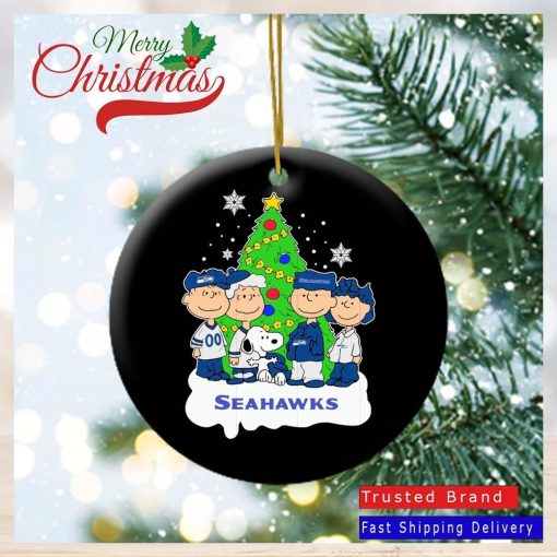 NFL Seattle Seahawks Snoopy The Peanuts Round Ornament