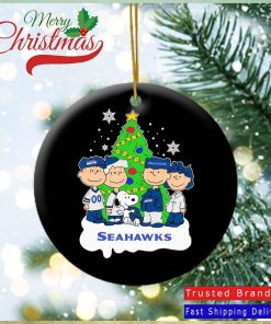 NFL Seattle Seahawks Snoopy The Peanuts Round Ornament