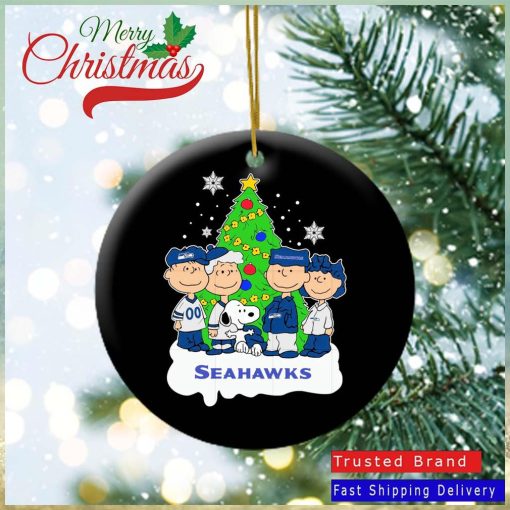 NFL Seattle Seahawks Snoopy The Peanuts Round Ornament