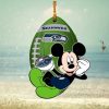 NFL New England Patriots Xmas Mickey Custom Name Christmas Tree Decorations Ornament
