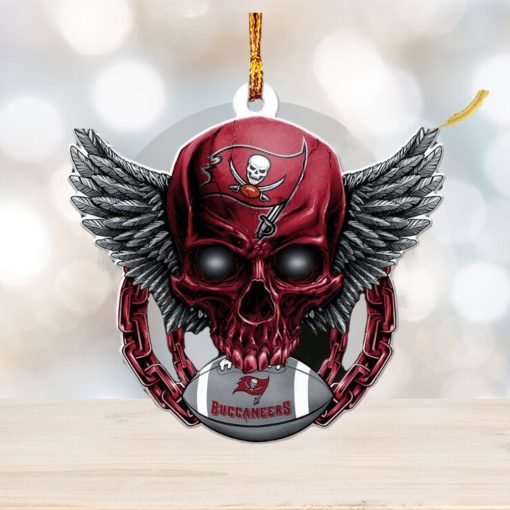 NFL Tampa Bay Buccaneers 2023 Holiday Gifts Xmas Skull Christmas Decorations Ornament