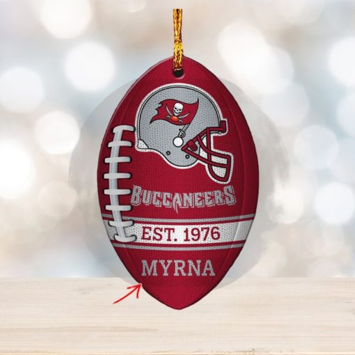 NFL Tampa Bay Buccaneers Football Xmas Custom Name Ornament Christmas Gift For Fans