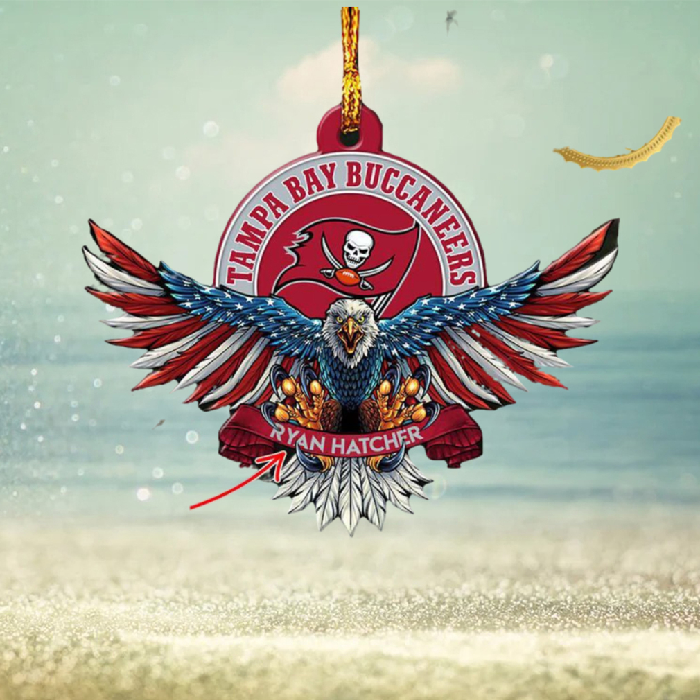 NFL Tampa Bay Buccaneers Xmas American US Eagle Custom Name Ornament NFL Tampa Bay Buccaneers Xmas American US Eagle Custom Name Ornament