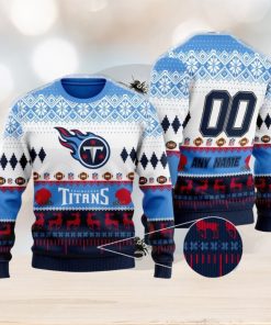 NFL Tennessee Titans Playing Field Ugly Christmas Custom Number And Name