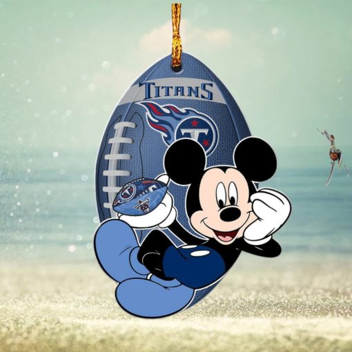 NFL Tennessee Titans Xmas Gift Mickey Mouse Custom Name For Christmas Tree Decorations Ornament