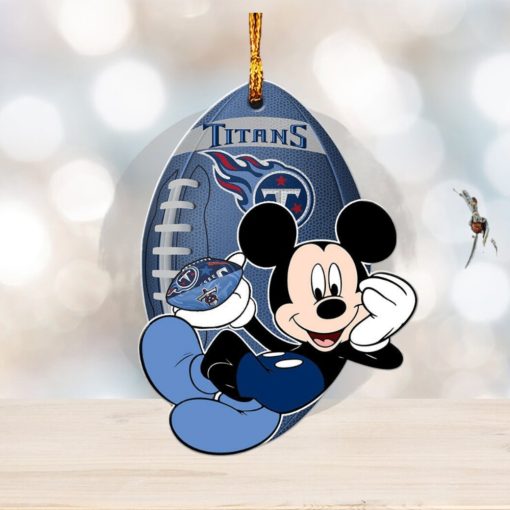 NFL Tennessee Titans Xmas Gift Mickey Mouse Custom Name For Christmas Tree Decorations Ornament