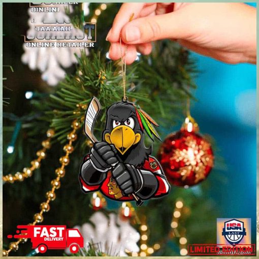 NHL Chicago Blackhawks Mascot Christmas Tree Decorations 2023 Holiday Ornament