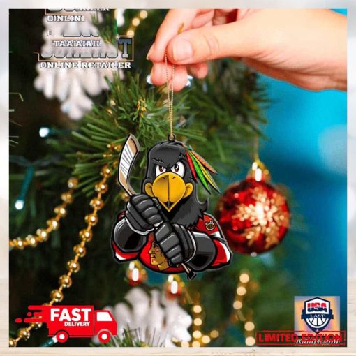 NHL Chicago Blackhawks Mascot Christmas Tree Decorations 2023 Holiday Ornament