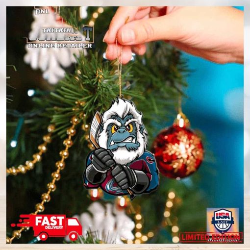 NHL Colorado Avalanche Mascot Christmas Tree Decorations 2023 Holiday Ornament