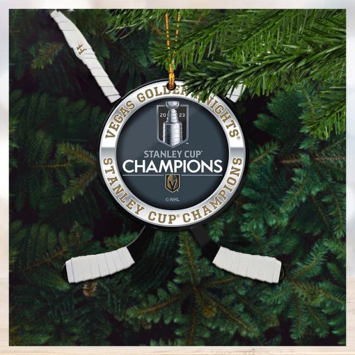 NHL Vegas Golden Knights 2023 Stanley Cup Champions Hockey Custom Name Christmas Decorations Ornament