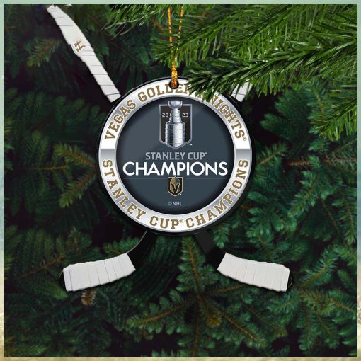 NHL Vegas Golden Knights 2023 Stanley Cup Champions Hockey Custom Name Christmas Decorations Ornament