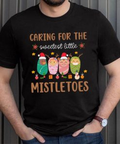 NICU Nurse Christmas Sweetest Mistletoes Mother Baby Nurse Sweatshirt