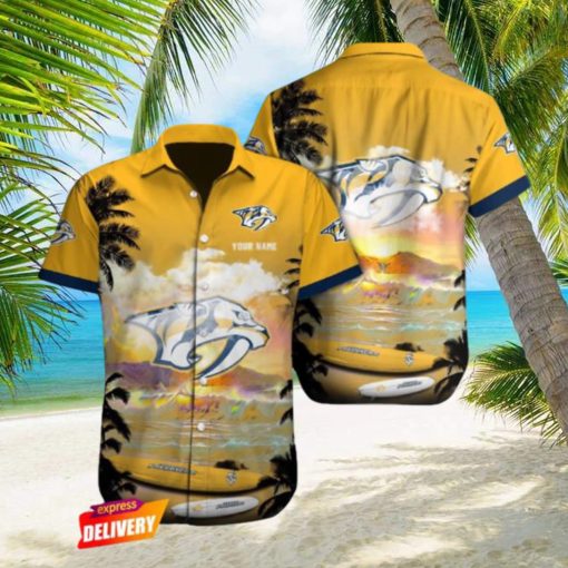 Nashville Predators Nhl Custom Name Hawaiian Shirts For Men Women Fans shirt