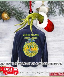 National FFA Organization Grinch Custom Name Christmas 2023 Holiday Ornament