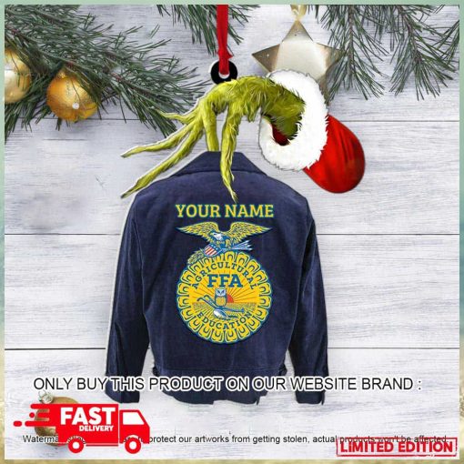 National FFA Organization Grinch Custom Name Christmas 2023 Holiday Ornament