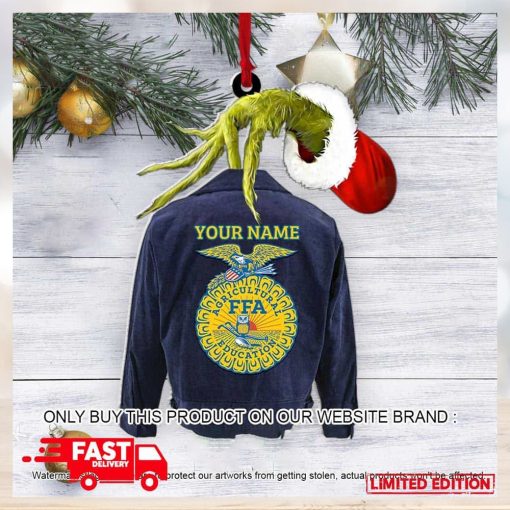 National FFA Organization Grinch Custom Name Christmas 2023 Holiday Ornament