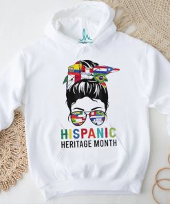 National Hispanic Heritage Month Messy Bun Latin Flags Shirt