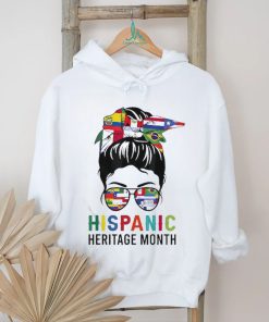 National Hispanic Heritage Month Messy Bun Latin Flags Shirt