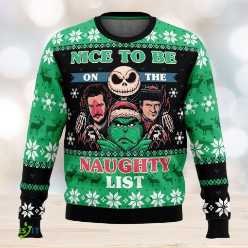 Naughty List Club Pop Culture Cute Ugly Christmas Sweater Christmas Gift For Family