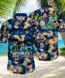 Navy Midshipmen NCAA Hawaiian Shirt Garden Partiestime Aloha Shirt