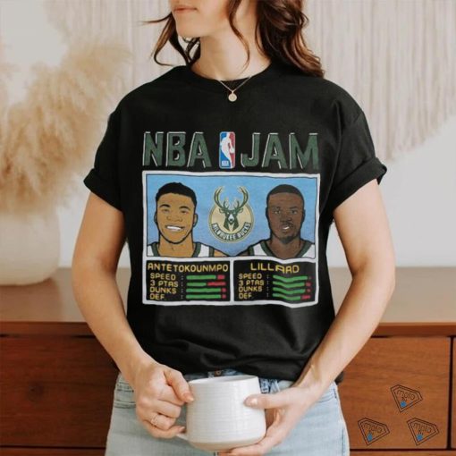 Nba Jam Bucks Antetokounmpo And Lillard Shirt