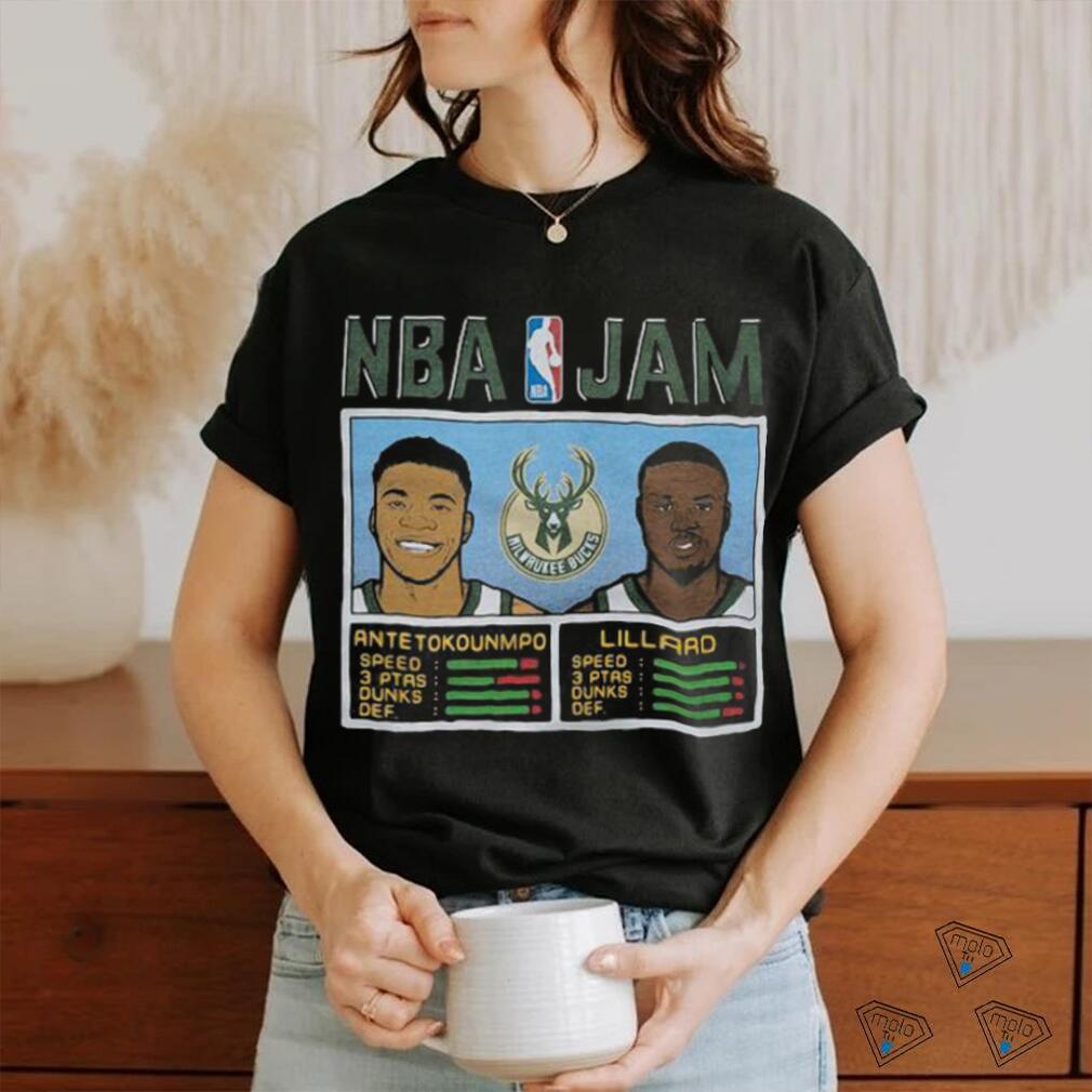 Nba Jam Bucks Antetokounmpo And Lillard Milwaukee Bucks Shirt