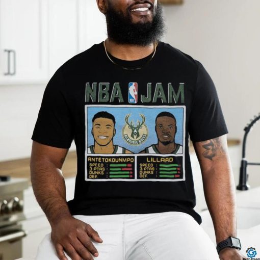 Nba Jam Bucks Antetokounmpo And Lillard Shirt