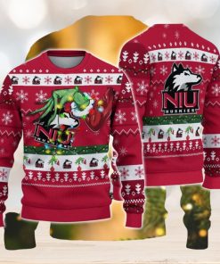 Ncaa Northern Illinois Huskies Grinch Christmas Ugly Sweater