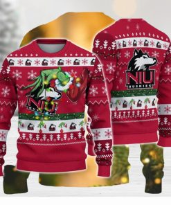 Ncaa Northern Illinois Huskies Grinch Christmas Ugly Sweater