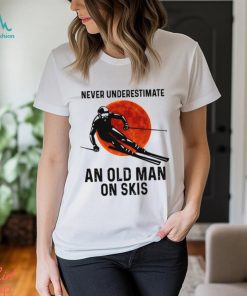 Never Underestimate An Old Man On Skis Classic T Shirt