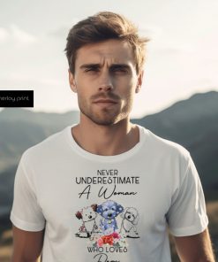 Never Underestimate a woman who loves dogs and was born in november shirt