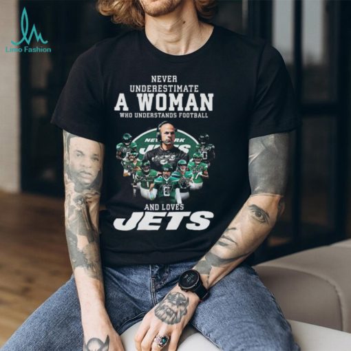 Never underestimate a woman who understands baseball and loves new york jets 2023 signatures shirt