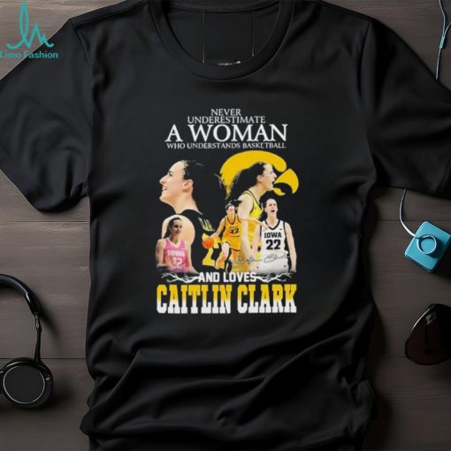 Never underestimate a woman who understands basketball and loves caitlin clark shirt