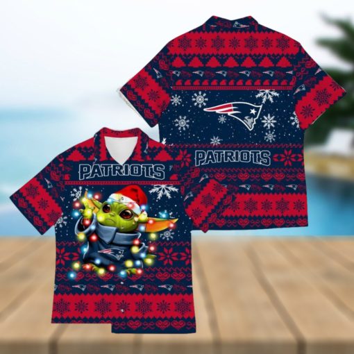 New England Patriots Baby Yoda Star Wars Funny Hawaiian Shirt New For Fans Gift Christmas Holidays