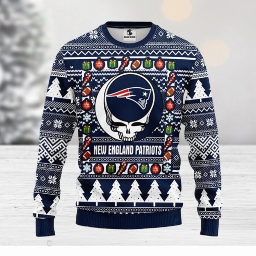 New England Patriots Grateful Dead Ugly Christmas Sweater Men And Women Sport Fans Gift