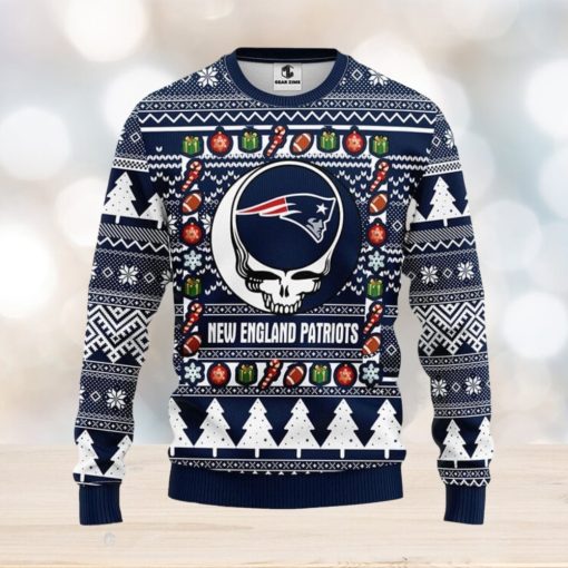 New England Patriots Grateful Dead Ugly Christmas Sweater Men And Women Sport Fans Gift