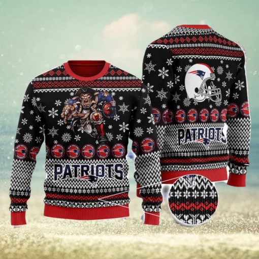 New England Patriots Logo Cute Christmas Gift Ugly Christmas Sweater For Fans