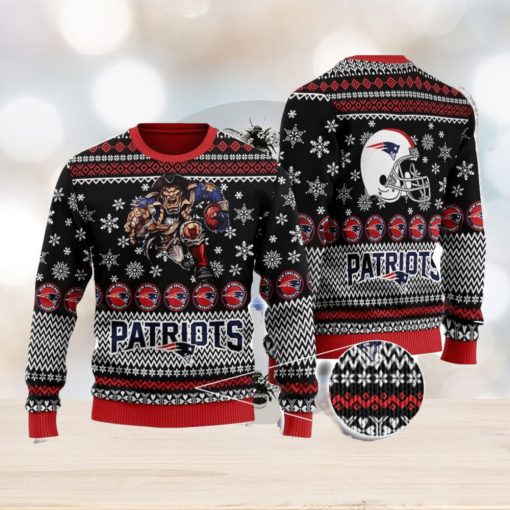 New England Patriots Logo Cute Christmas Gift Ugly Christmas Sweater For Fans