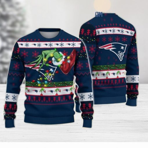 New England Patriots NFL Grinch Christmas Ugly Sweater