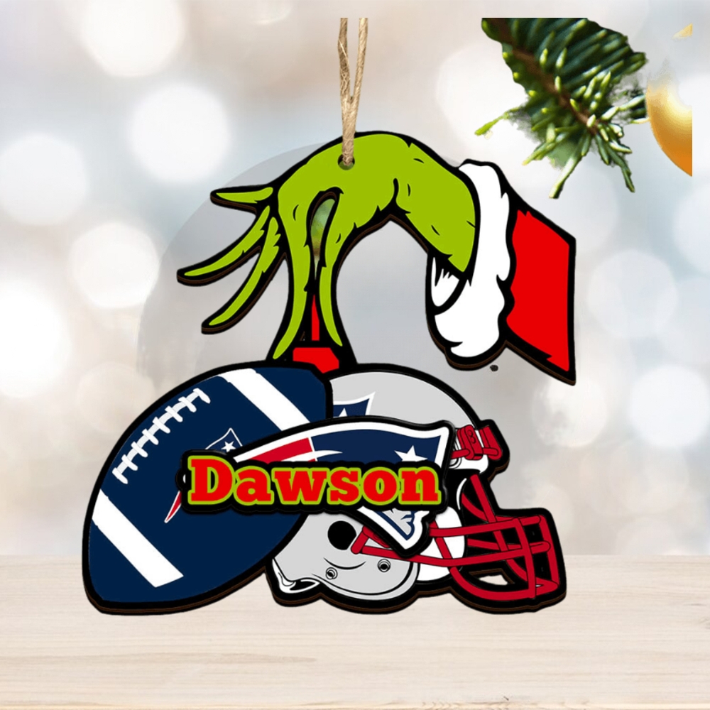 New England Patriots NFL Grinch Personalized Ornament SP121023118ID03 New England Patriots NFL Grinch Personalized Ornament SP121023118ID03