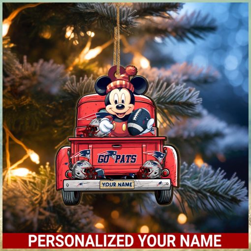 New England Patriots NFL Mickey Ornament Personalized Your Name SP12102352ID05