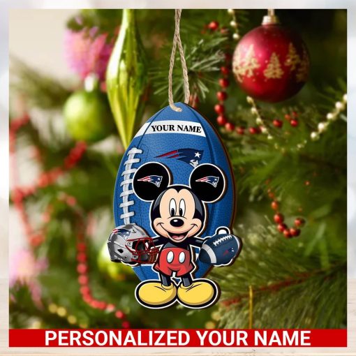 New England Patriots Personalized Your Name Mickey Mouse And NFL Team Ornament SP161023181ID03