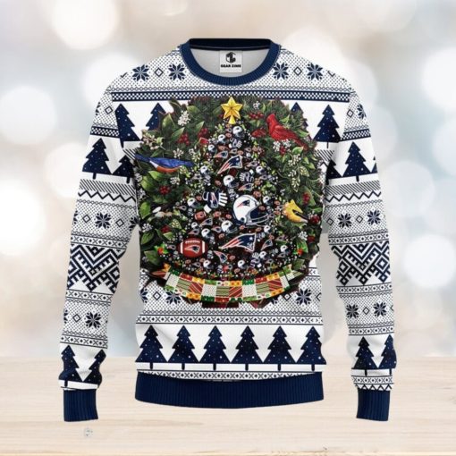 New England Patriots Tree Ball Xmas Ugly Christmas Sweater Best Christmas Gift Ideas