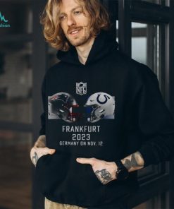 New England Patriots vs Indianapolis Colts 2023 Frankfurt Game Essential Helmet Shirt